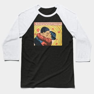 Comic book art black couple kissing Baseball T-Shirt